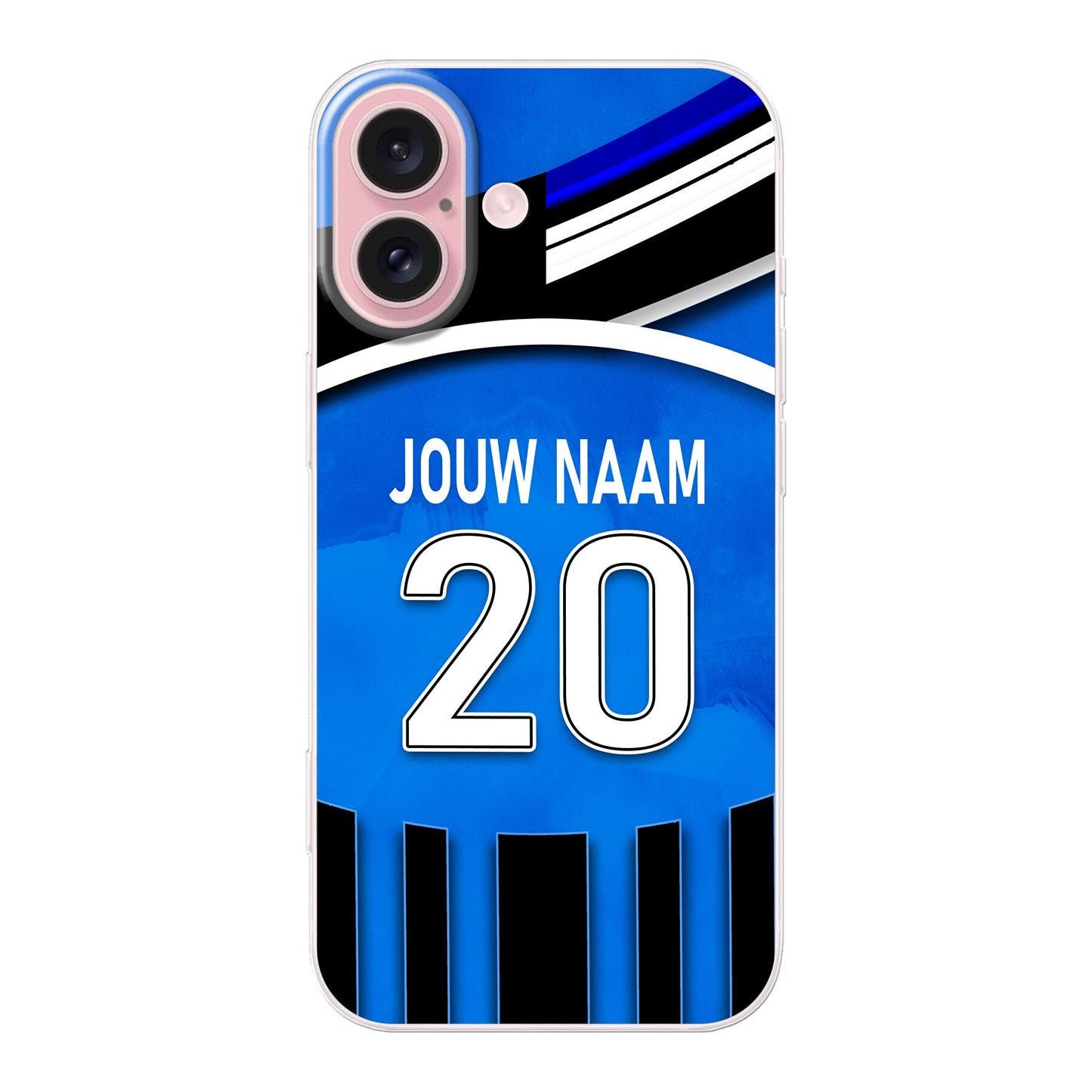 Brugge telefoonhoesje met eigen naam en rugnummer - iPhone - Samsung - Google Pixel