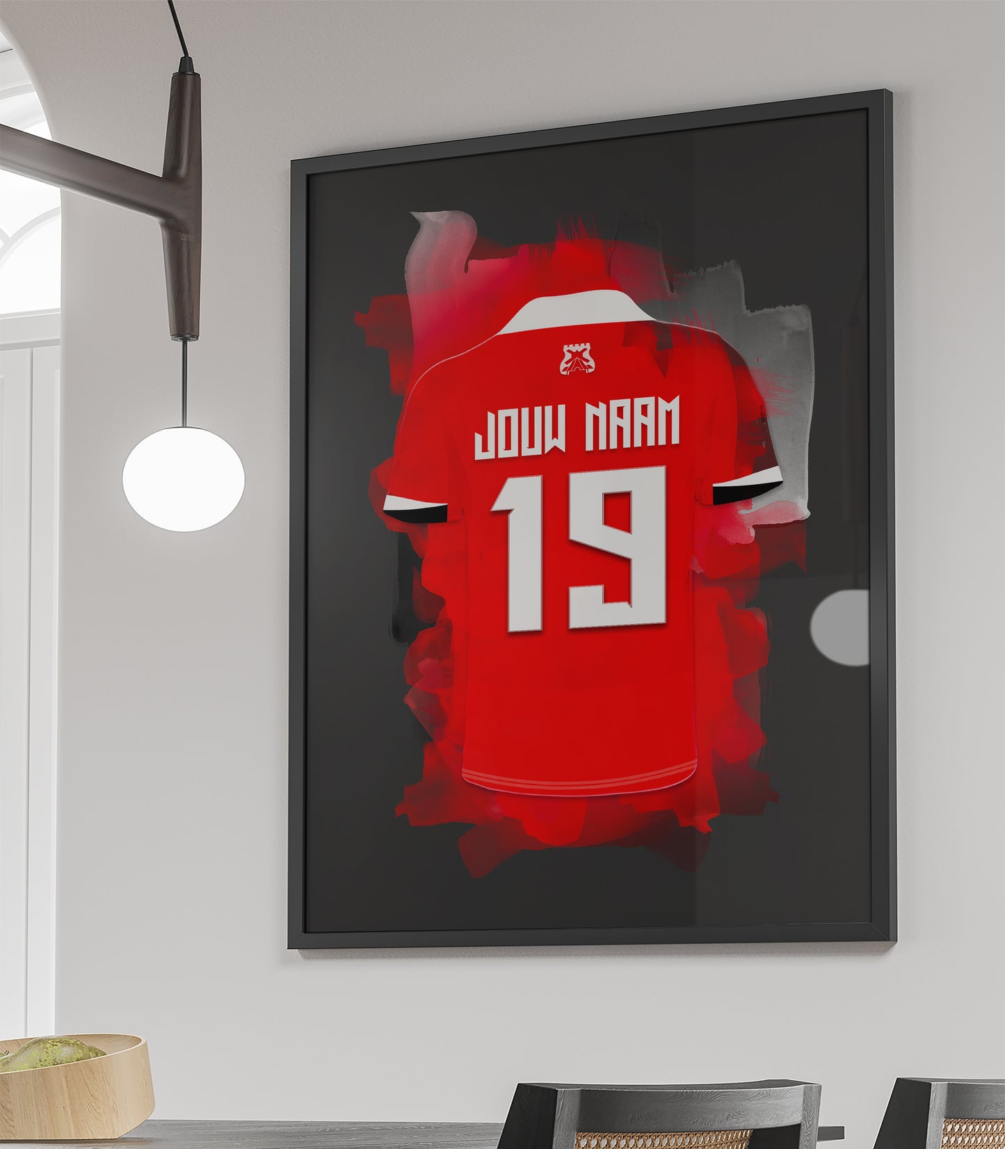 AZ Alkmaar wanddecoratie - Ingelijste poster - Voetbal fan cadeau