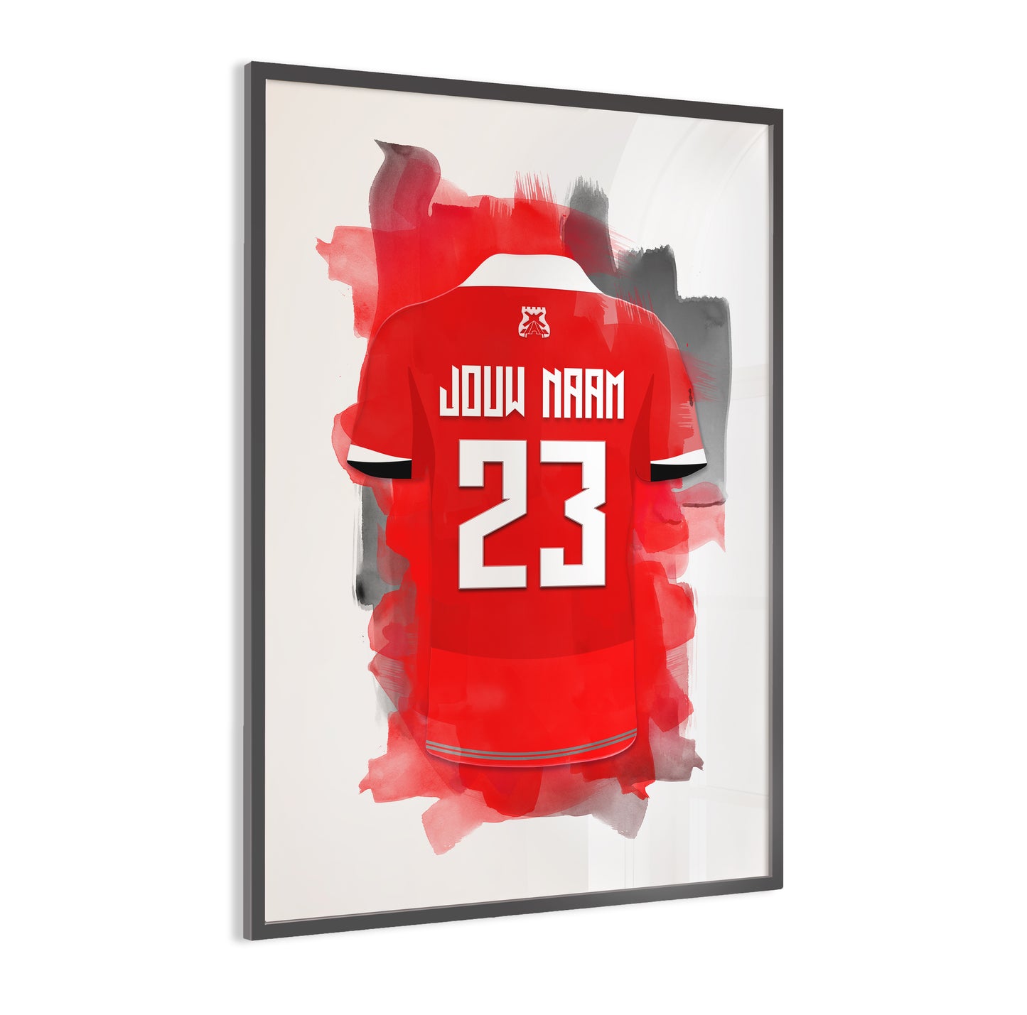 AZ Alkmaar wanddecoratie - Gepersonaliseerde poster - Voetbal fan cadeau