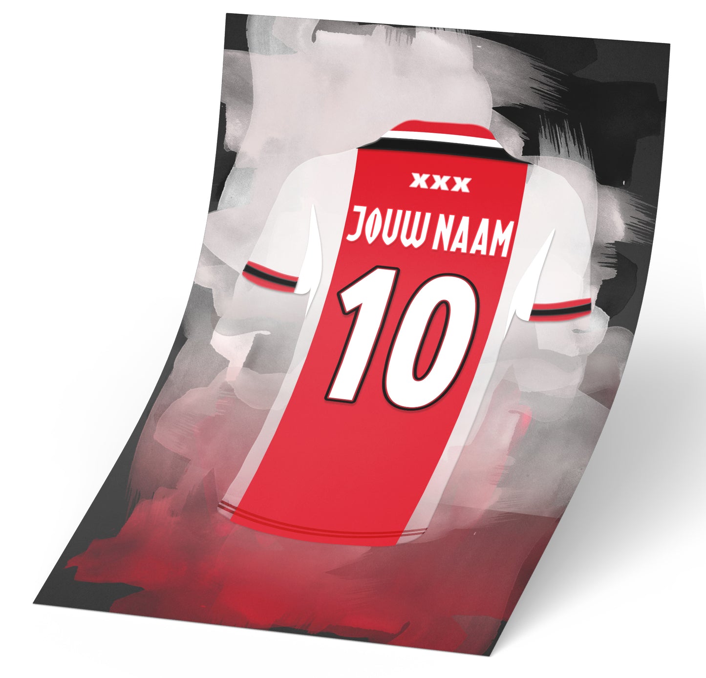 Ajax Amsterdam voetbal poster - Ajax shirt 2025-2026 poster - Losse poster - Ajax fan kado