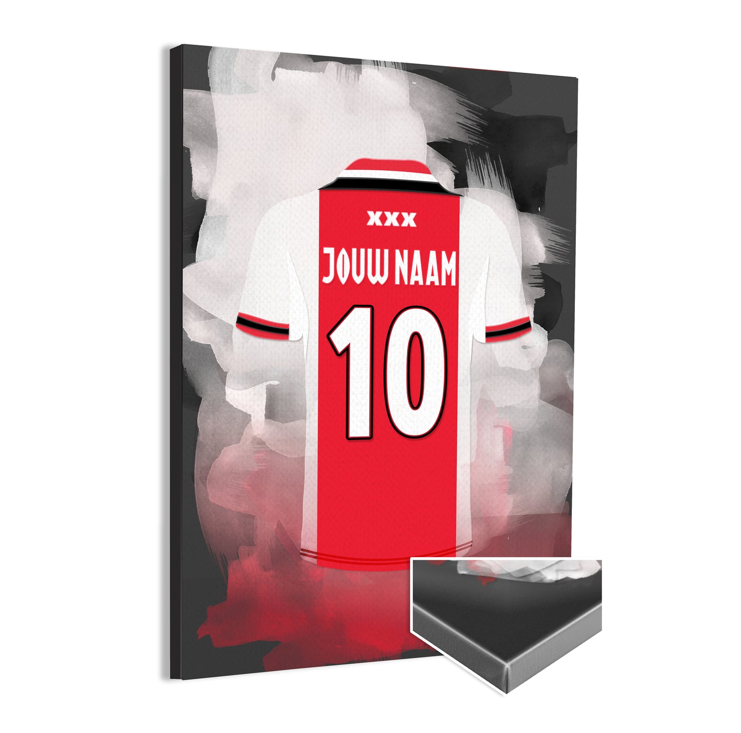 Ajax Amsterdam voetbal poster - Ajax shirt 2025-2026 poster - Canvas poster - Ajax fan kado