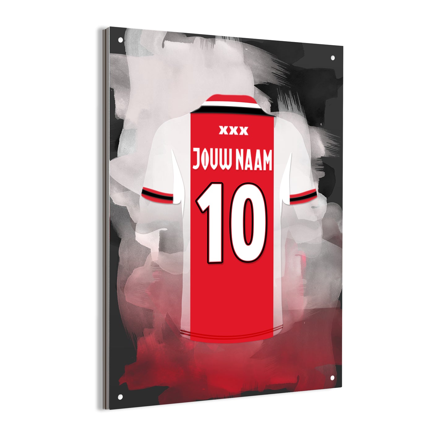 Ajax Amsterdam voetbal poster - Ajax shirt 2025-2026 poster - Dibond poster - Ajax fan kado