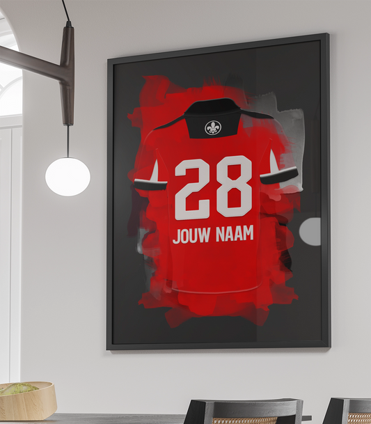 Almere City Voetbal Poster Met Eigen Naam Verjaardag Cadeau