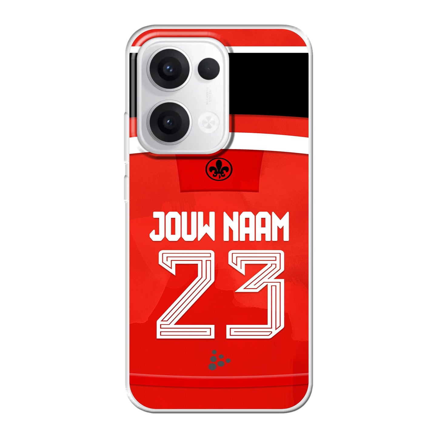 Almere City FC telefoonhoesje met naam - Oppo Reno - Voetbal fan kado