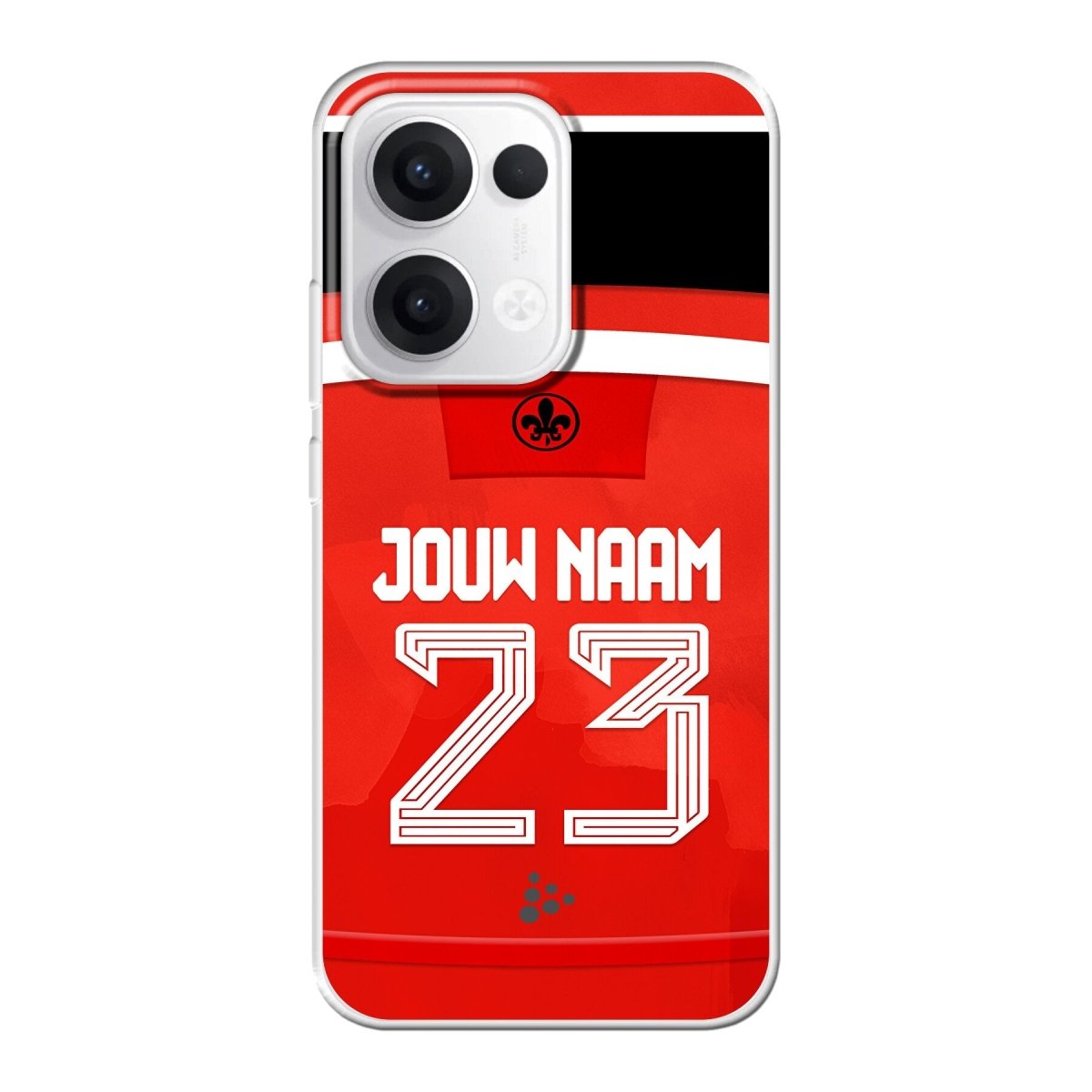 Almere City FC telefoonhoesje met naam - Oppo Reno - Voetbal fan kado