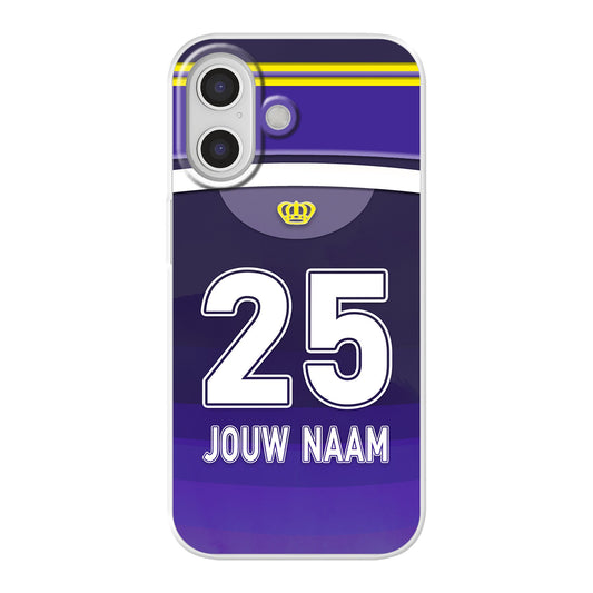 Anderlecht RSCA telefoonhoesje met naam - Apple iPhone - Voetbal fan RSCA kado