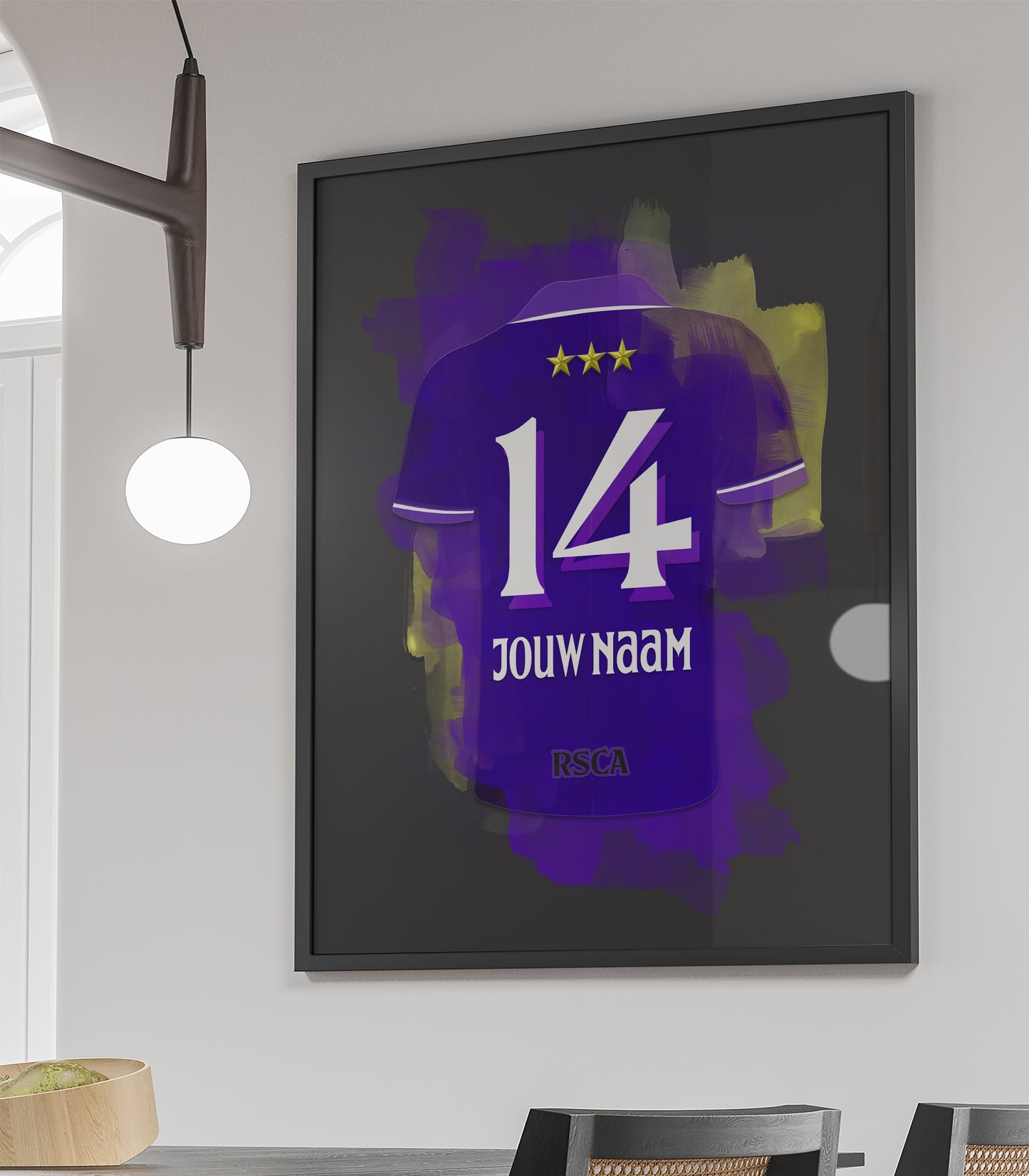Anderlecht wanddecoratie - Ingelijste poster - RSCA voetbal fan cadeau