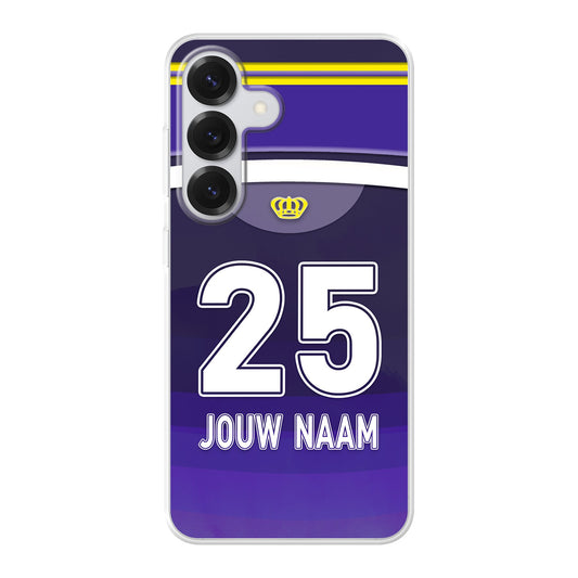 Anderlecht RSCA telefoonhoesje met naam - Samsung Galaxy - Voetbal fan RSCA kado