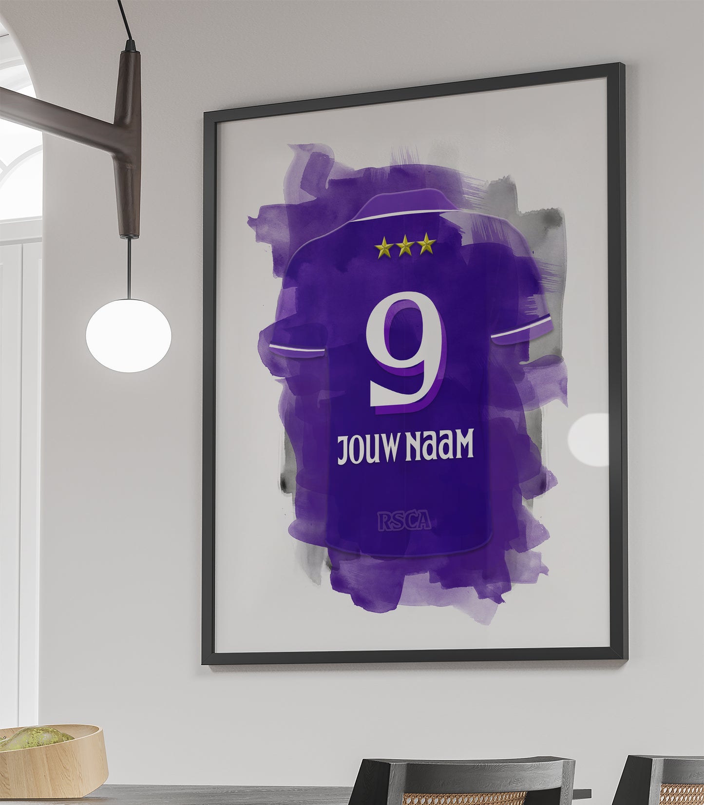 Anderlecht wanddecoratie - Ingelijste poster - RSCA voetbal fan cadeau