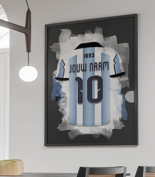 Argentijns Voetbal Elftal Poster Met Eigen Naam
