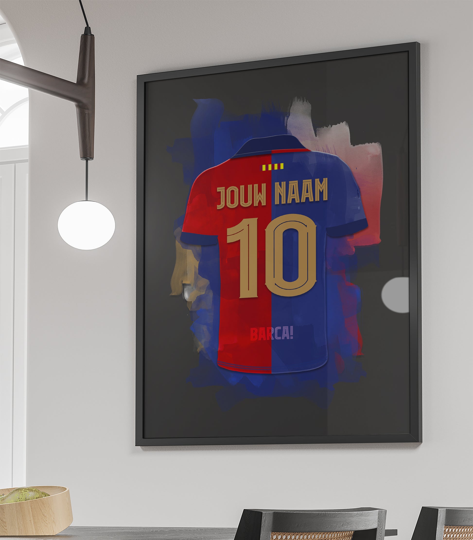 FC Barcelona wanddecoratie - Ingelijste poster - Voetbal fan cadeau