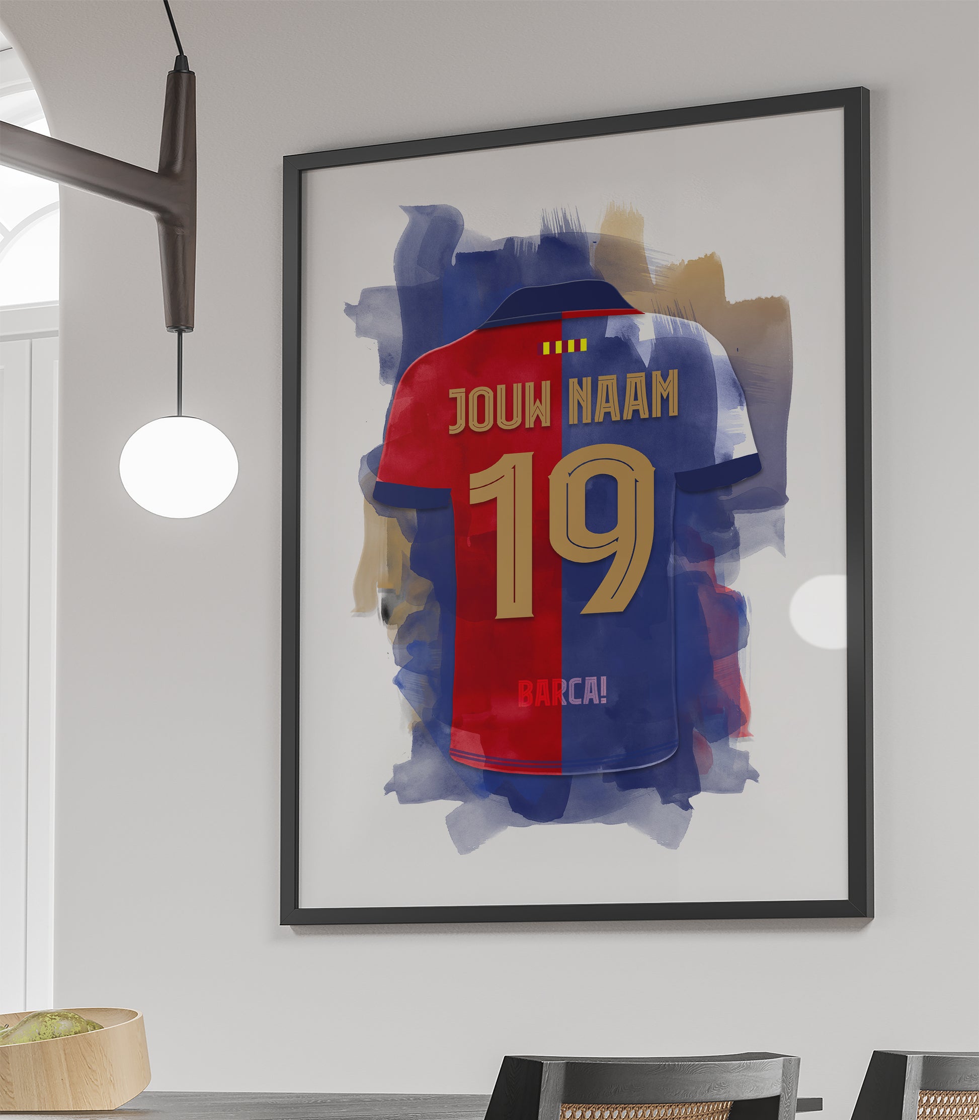 FC Barcelona wanddecoratie - Ingelijste poster - Voetbal fan cadeau