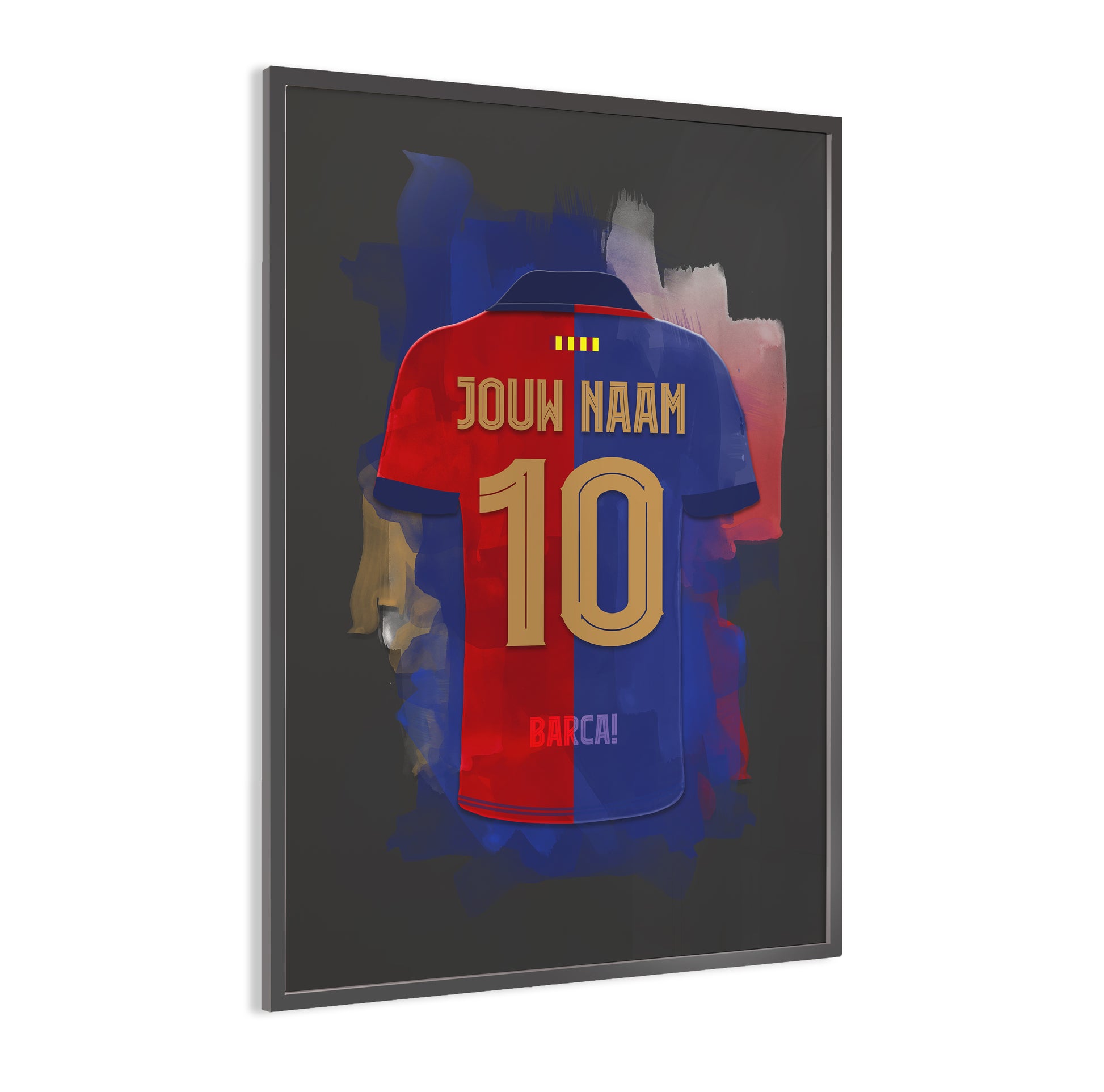 FC Barcelona wanddecoratie - Gepersonaliseerde poster - Voetbal fan cadeau
