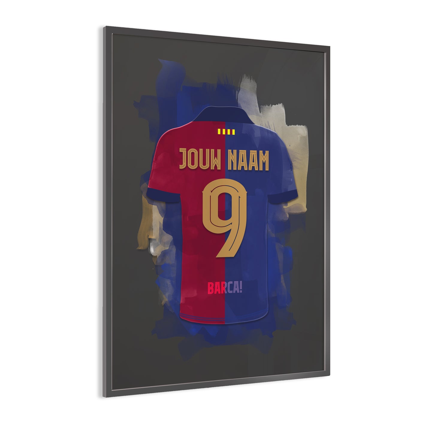 FC Barcelona wanddecoratie - Gepersonaliseerde poster - Voetbal fan cadeau