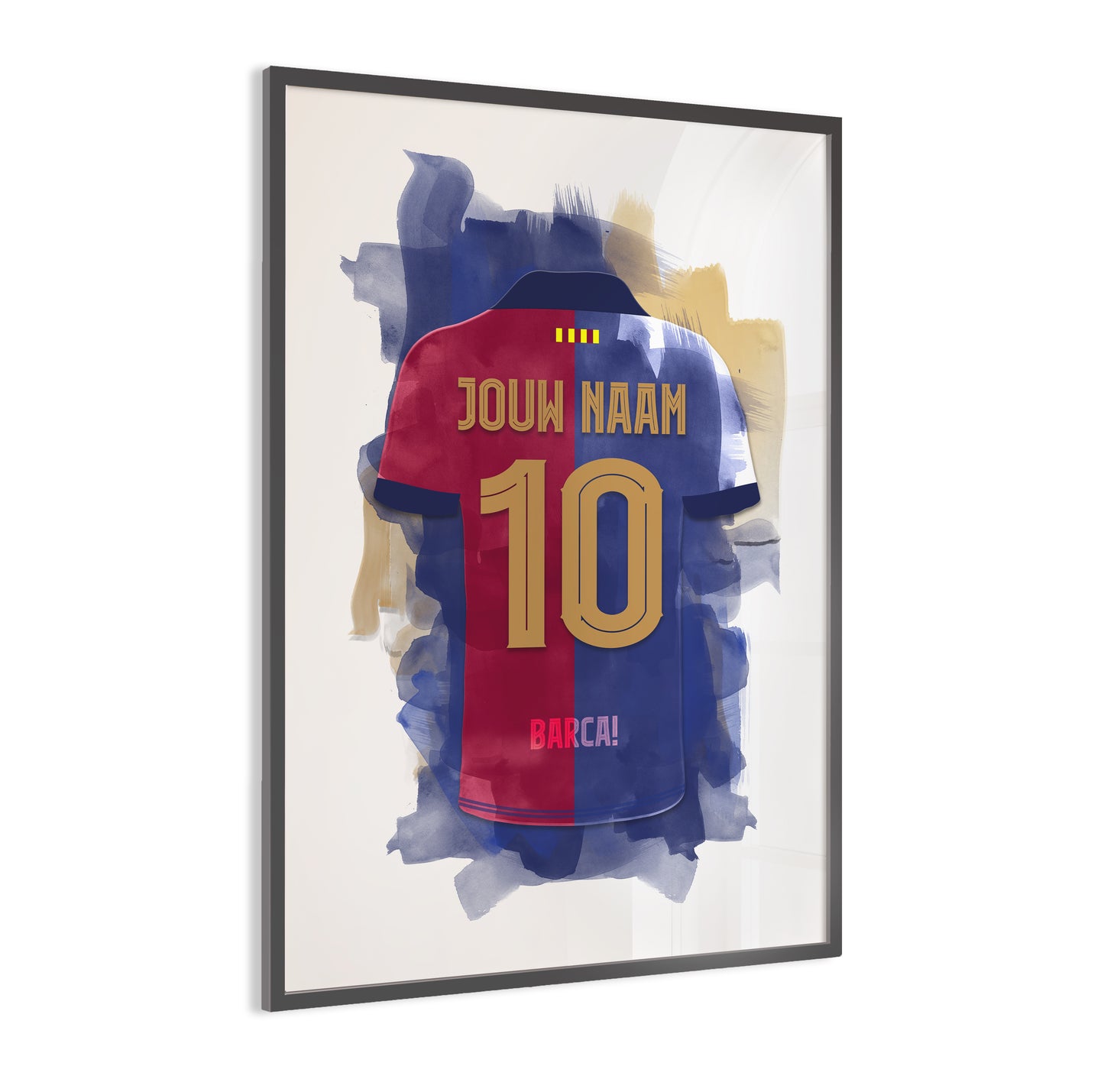 FC Barcelona wanddecoratie - Gepersonaliseerde poster - Voetbal fan cadeau