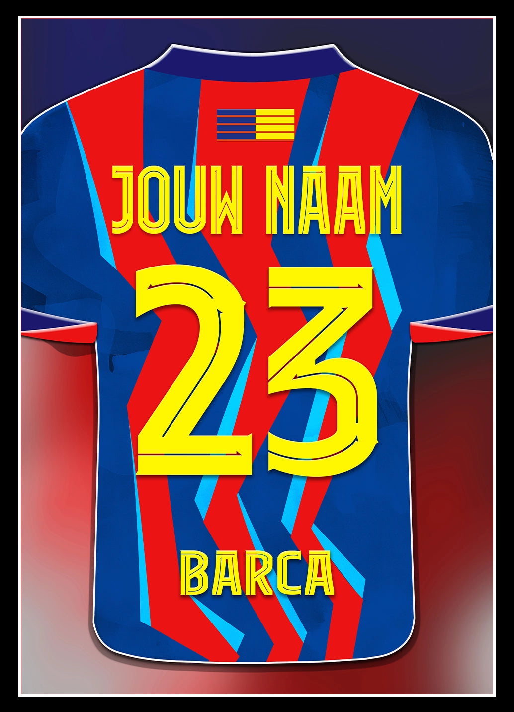 FC Barcelona poster met omlijsting