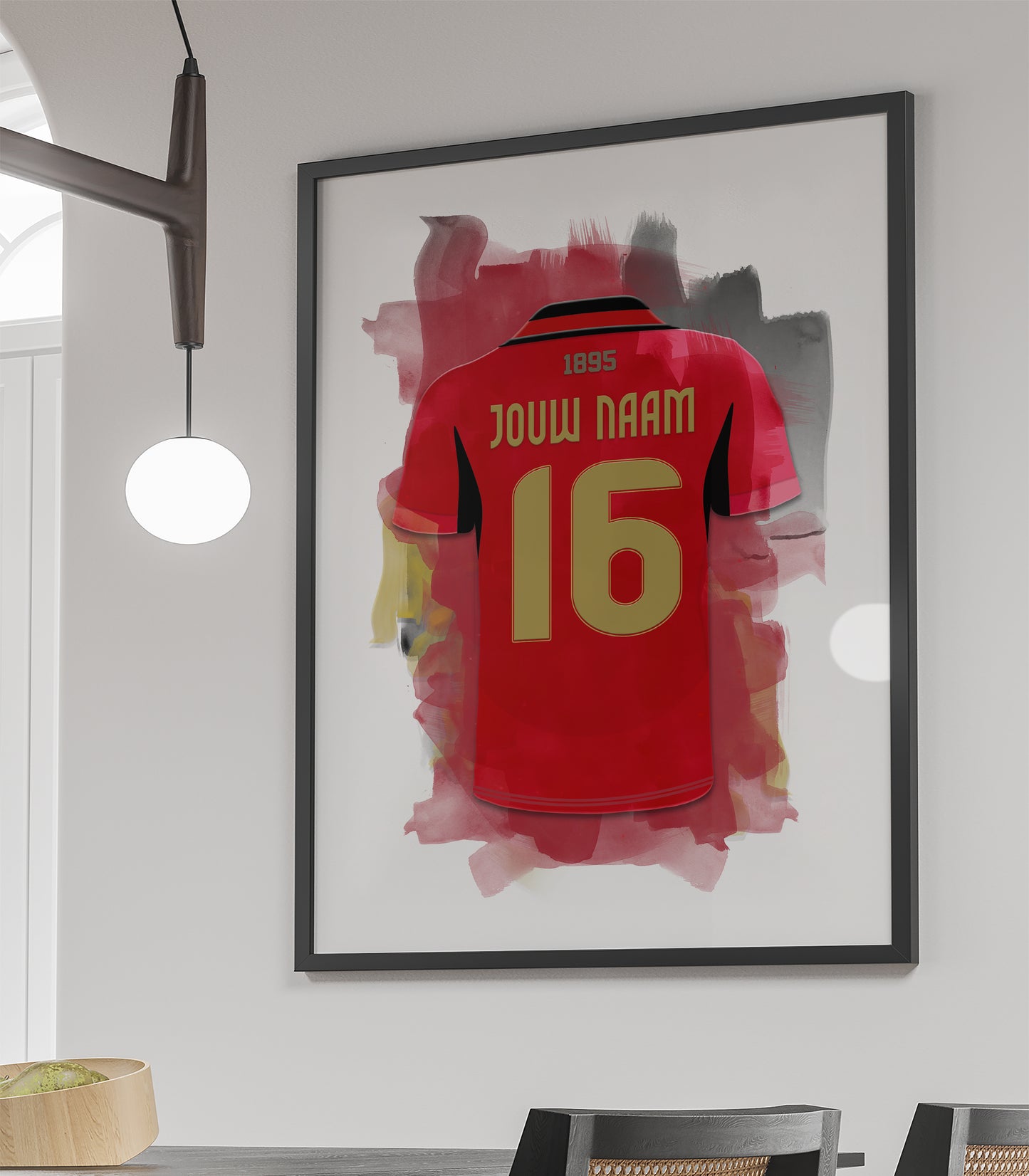 België voetbal elftal wanddecoratie - Ingelijste poster - Voetbal fan cadeau
