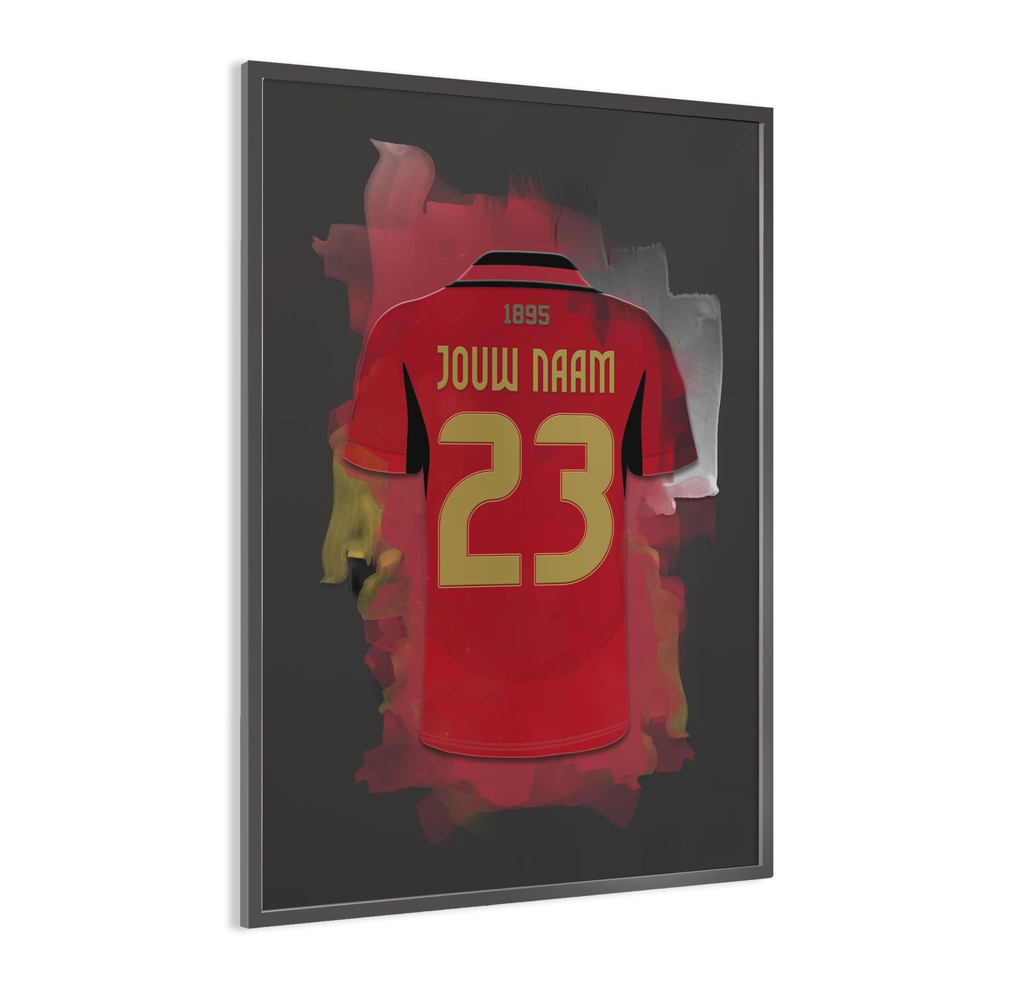 België voetbal elftal wanddecoratie - Gepersonaliseerde poster - Voetbal fan cadeau