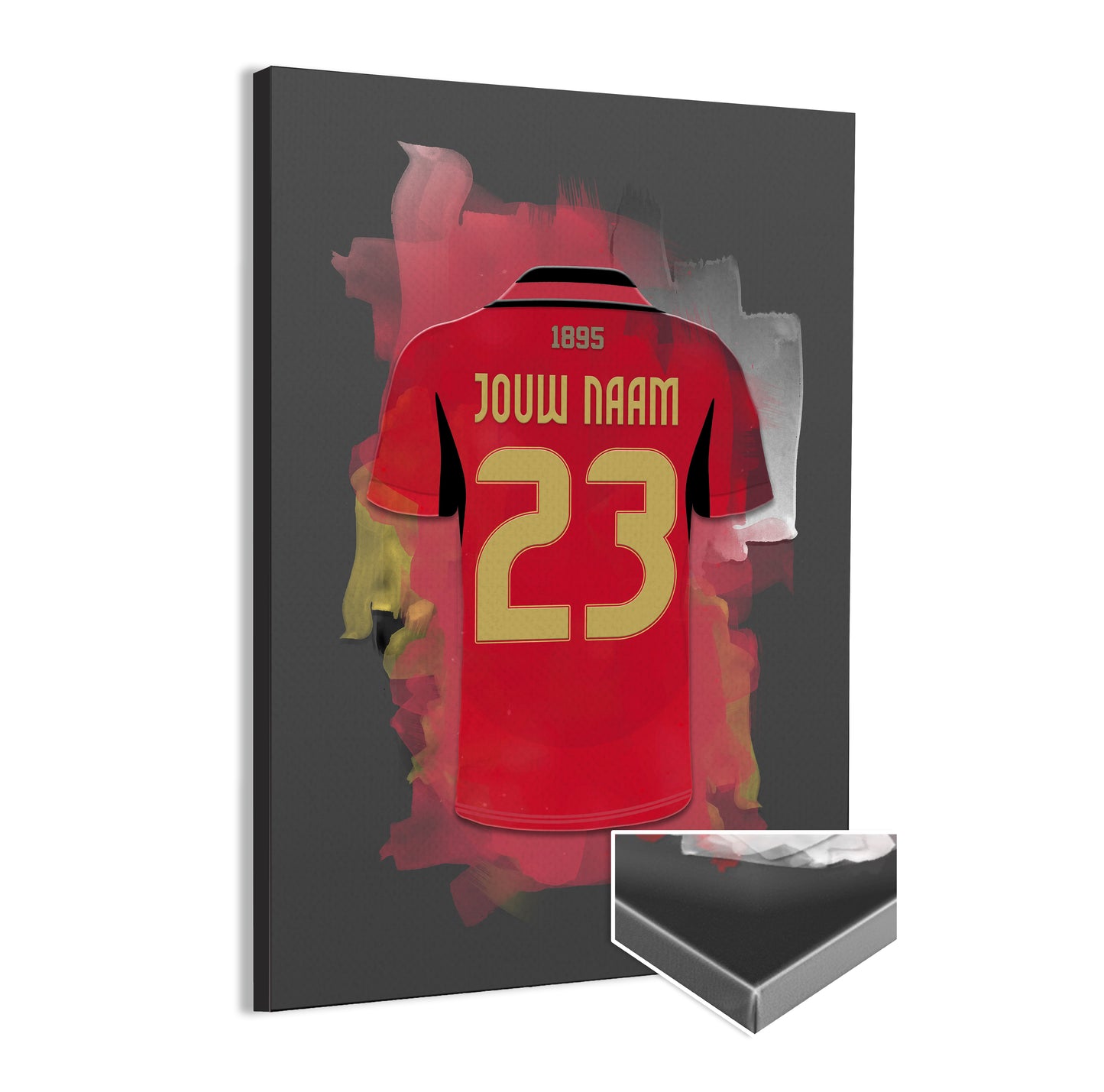 België voetbal elftal wanddecoratie - Canvas poster - Voetbal fan cadeau