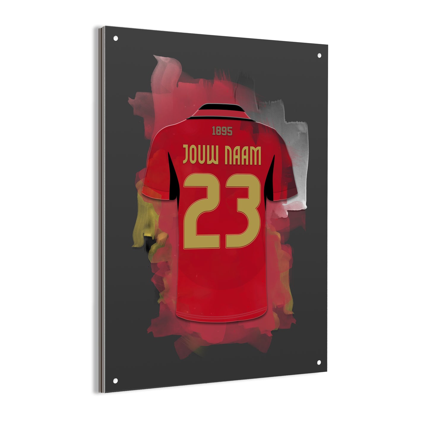 België voetbal elftal wanddecoratie - Dibond poster - Voetbal fan cadeau