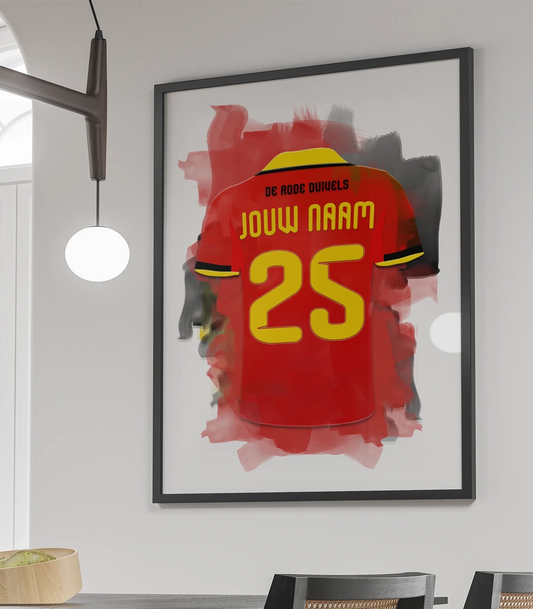 Belgisch Voetbal Elftal Voetbal Poster Muurdecoratie