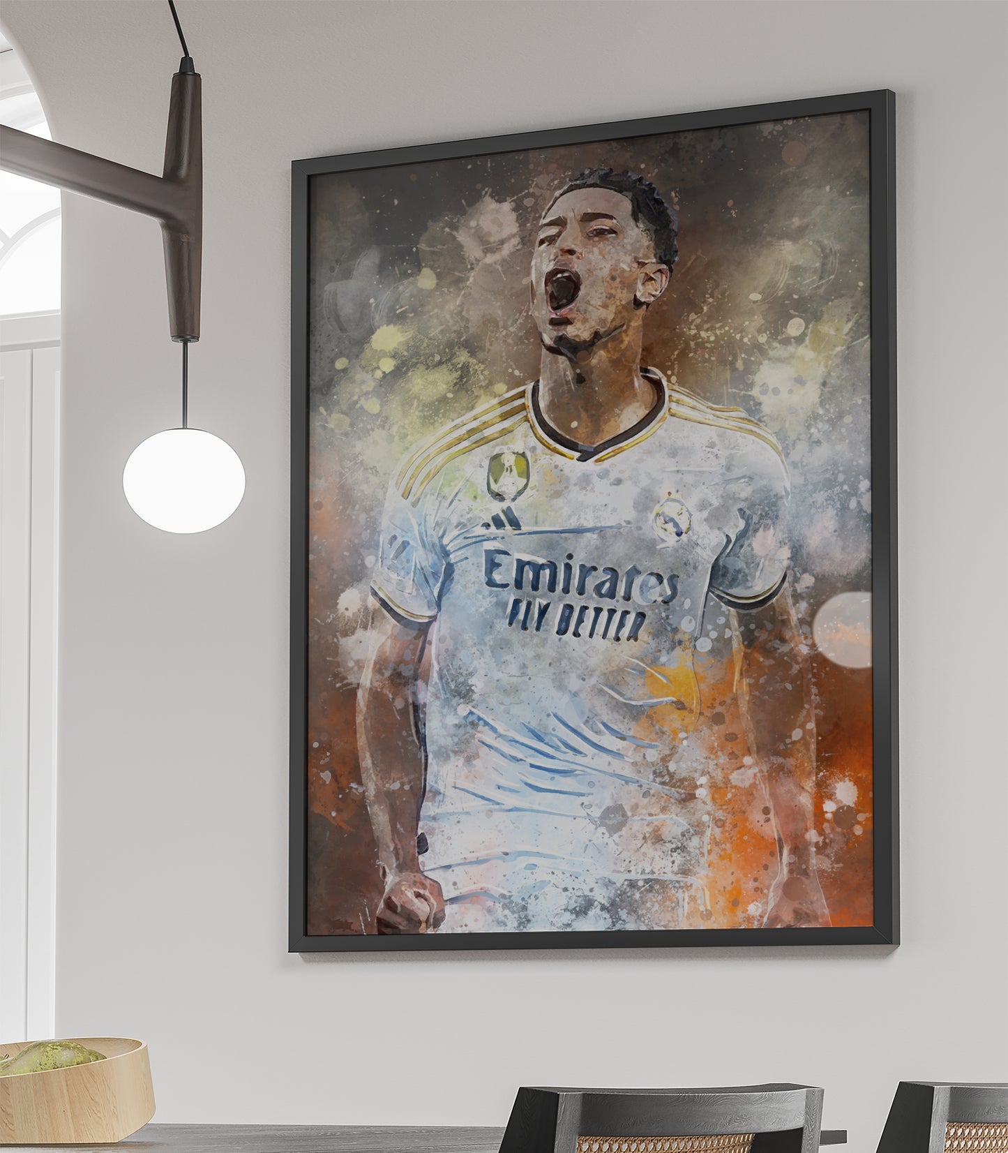 Jude Bellingham wanddecoratie - Ingelijste poster - Voetbal fan kado