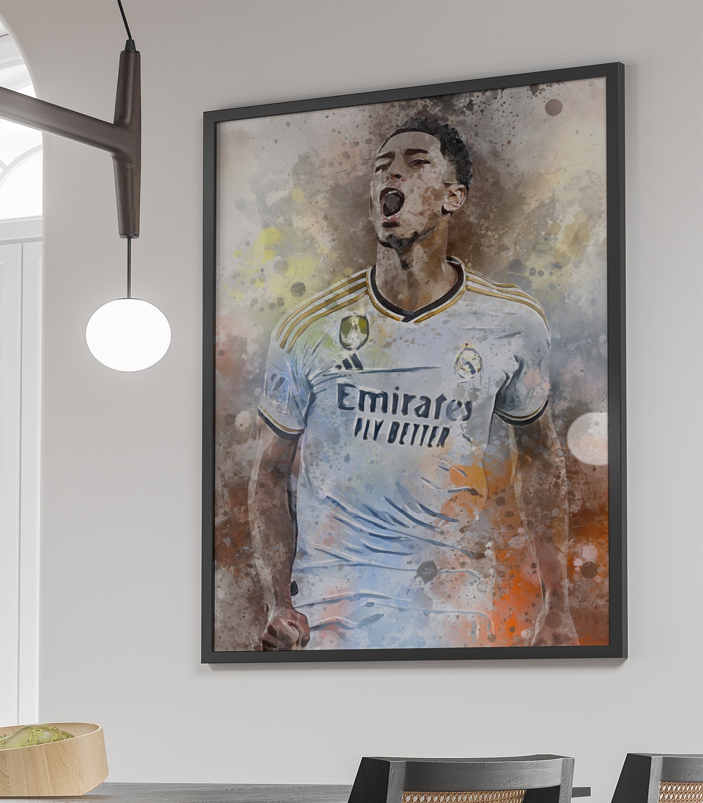 Jude Bellingham wanddecoratie - Ingelijste poster - Voetbal fan kado