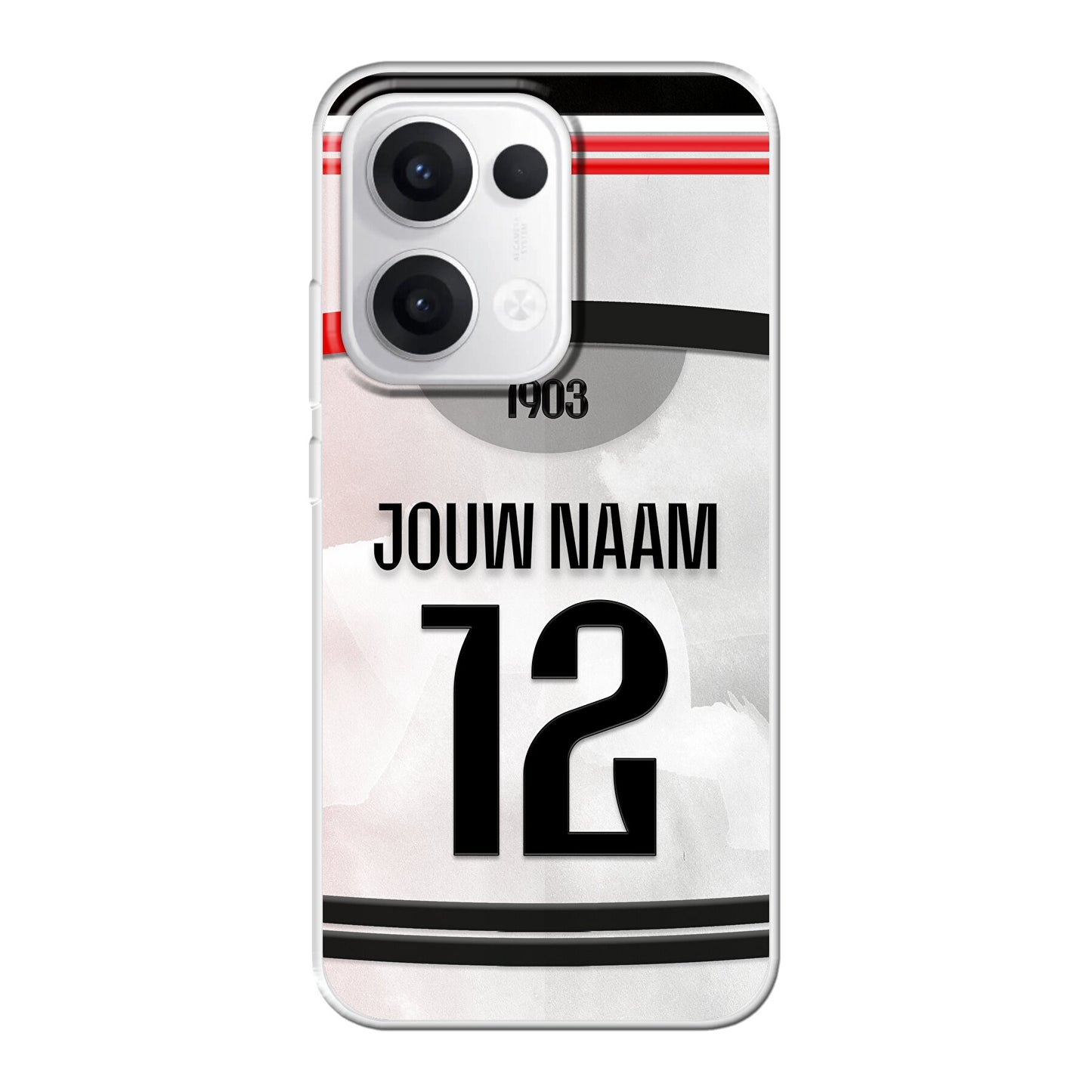Besiktas telefoonhoesje met naam - Oppo Reno - Voetbal fan kado