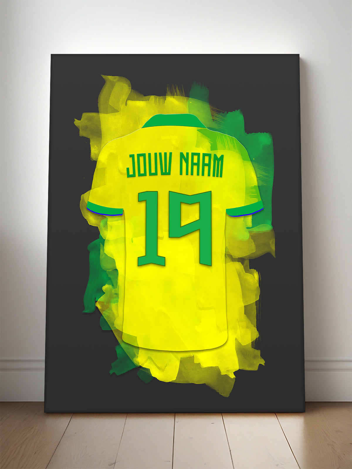 Brazilië voetbal poster met naam
