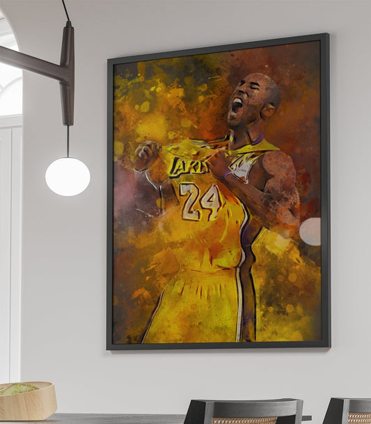 Kobe Bryant LA Lakers ingelijste poster