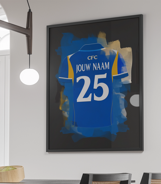 Chelsea FC Voetbal Poster Met Eigen Naam Verjaardag Cadeau Jongenskamer