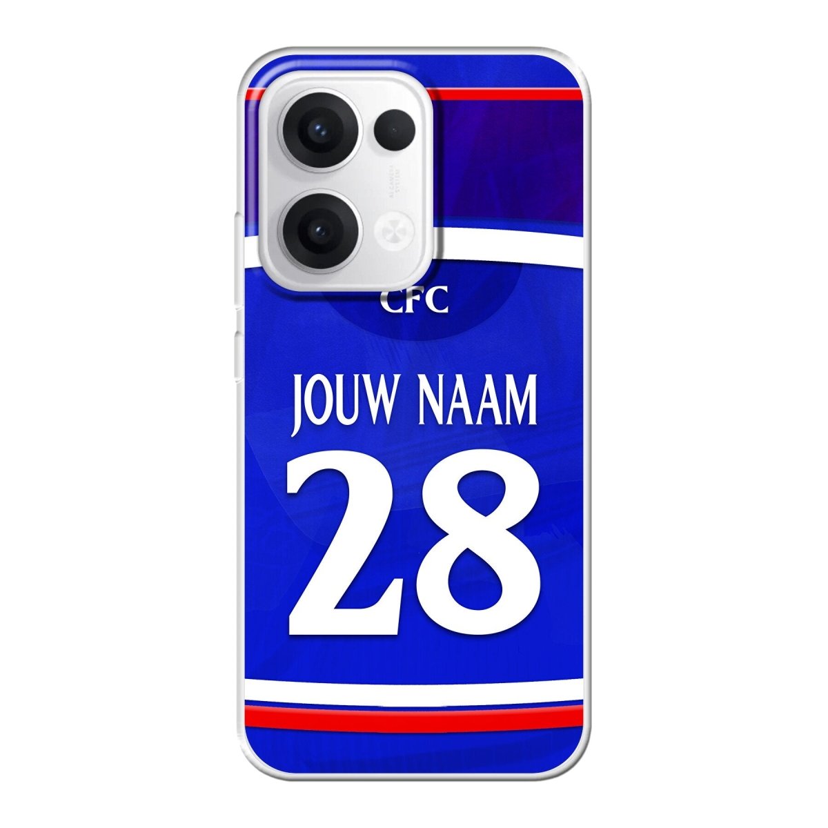 Chelsea FC voetbal telefoonhoesje met naam - Oppo Reno