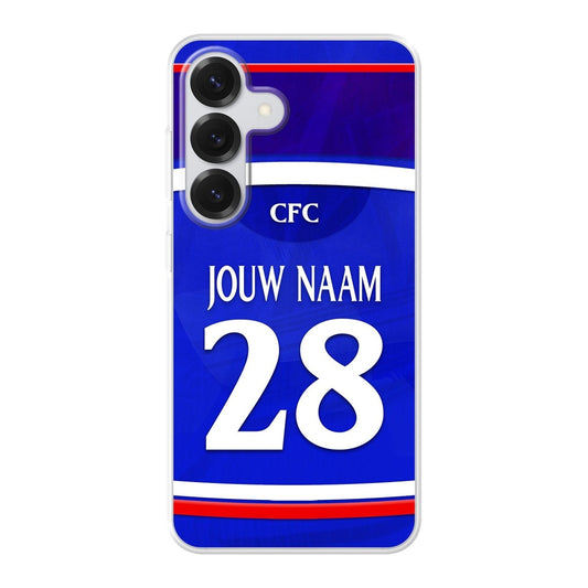 Chelsea FC voetbal telefoonhoesje met naam - Samsung Galaxy