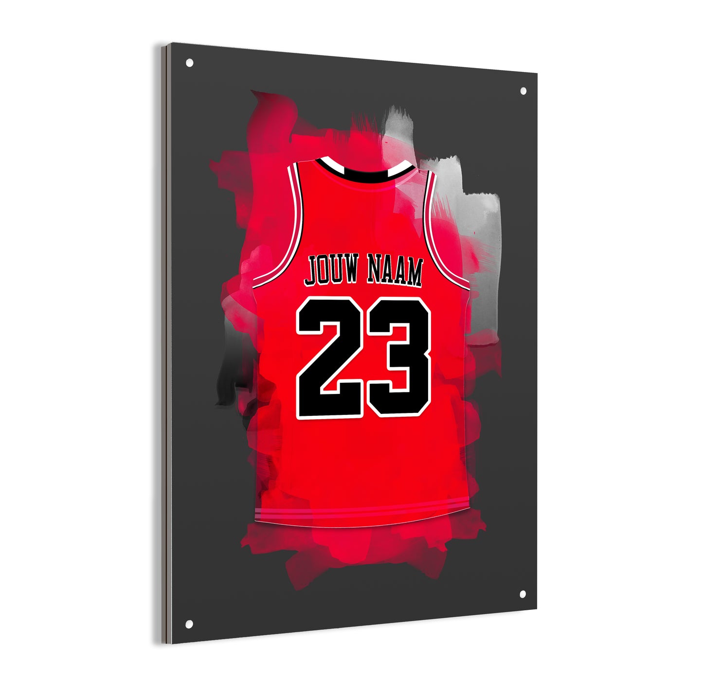 Chicago Bulls basketbal poster - Ideaal basketbal fan cadeau - Dibond poster - NBA basketbal wanddecoratie