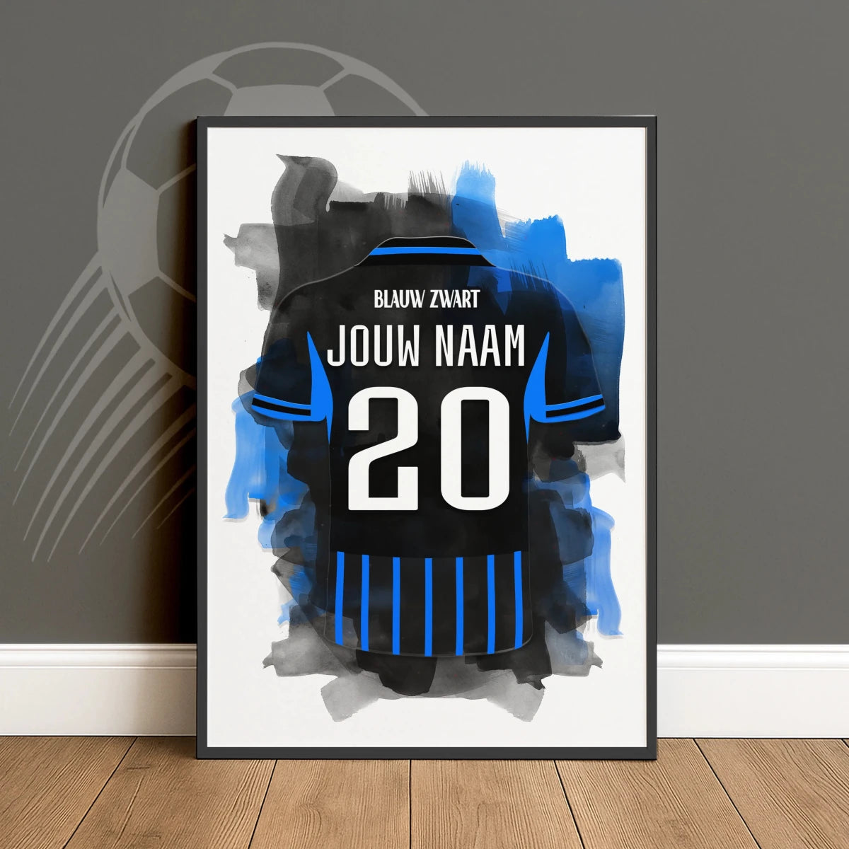 Club Brugge Voetbal Poster Met Eigen Naam En Rugnummer Wanddecoratie