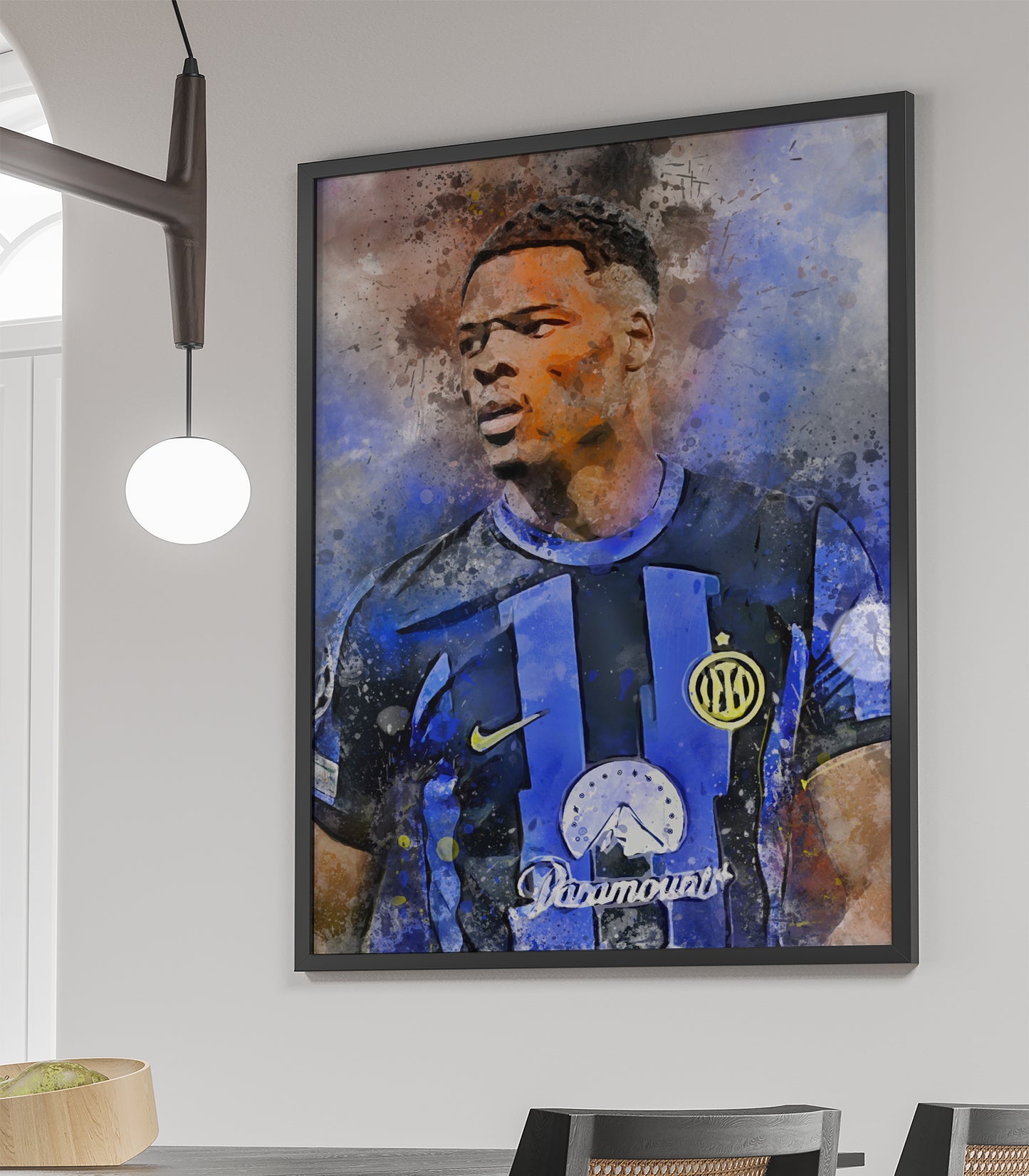 Denzel Dumfries wanddecoratie - Ingelijste poster - Voetbal fan cadeau