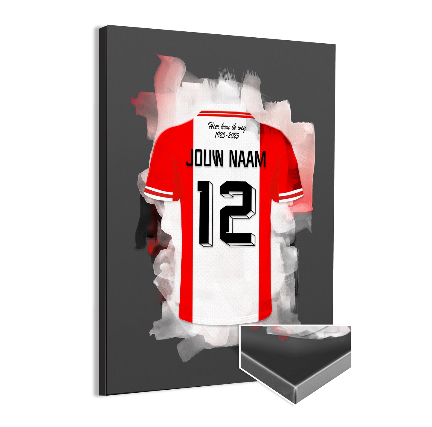 FC Emmen wanddecoratie - Canvas poster - Voetbal fan cadeau