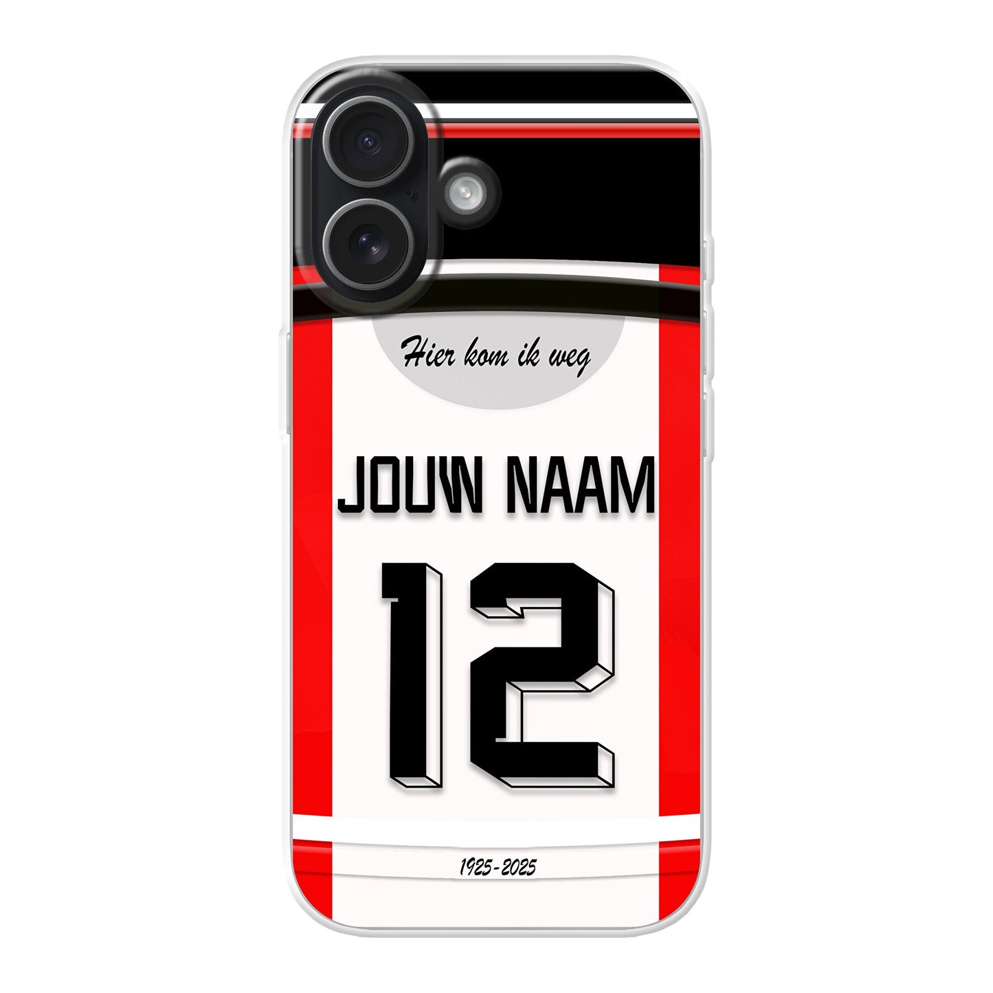 FC Emmen telefoonhoesje met naam - Apple iPhone - Voetbal fan kado