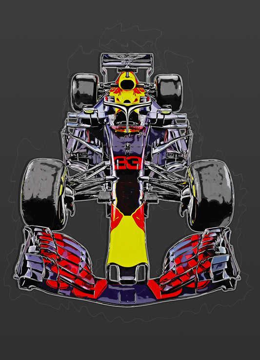Poster Red Bull Racing F1 Auto - Max Verstappen