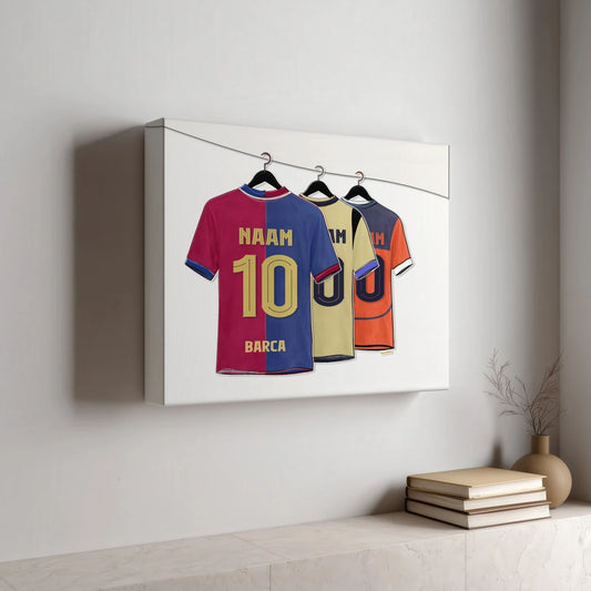 FC Barcelona Voetbal Poster Met Naam Bestellen Verjaardag Cadeau