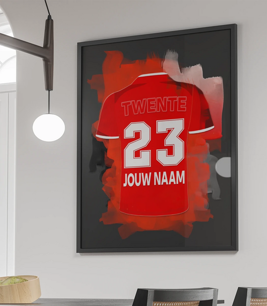 FC Twente Enschede Ingelijste Voetbal Poster Cadeau