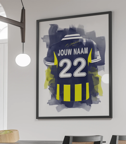 Fenerbahce Voetbal Poster Met Personalisatie Muurdecoratie