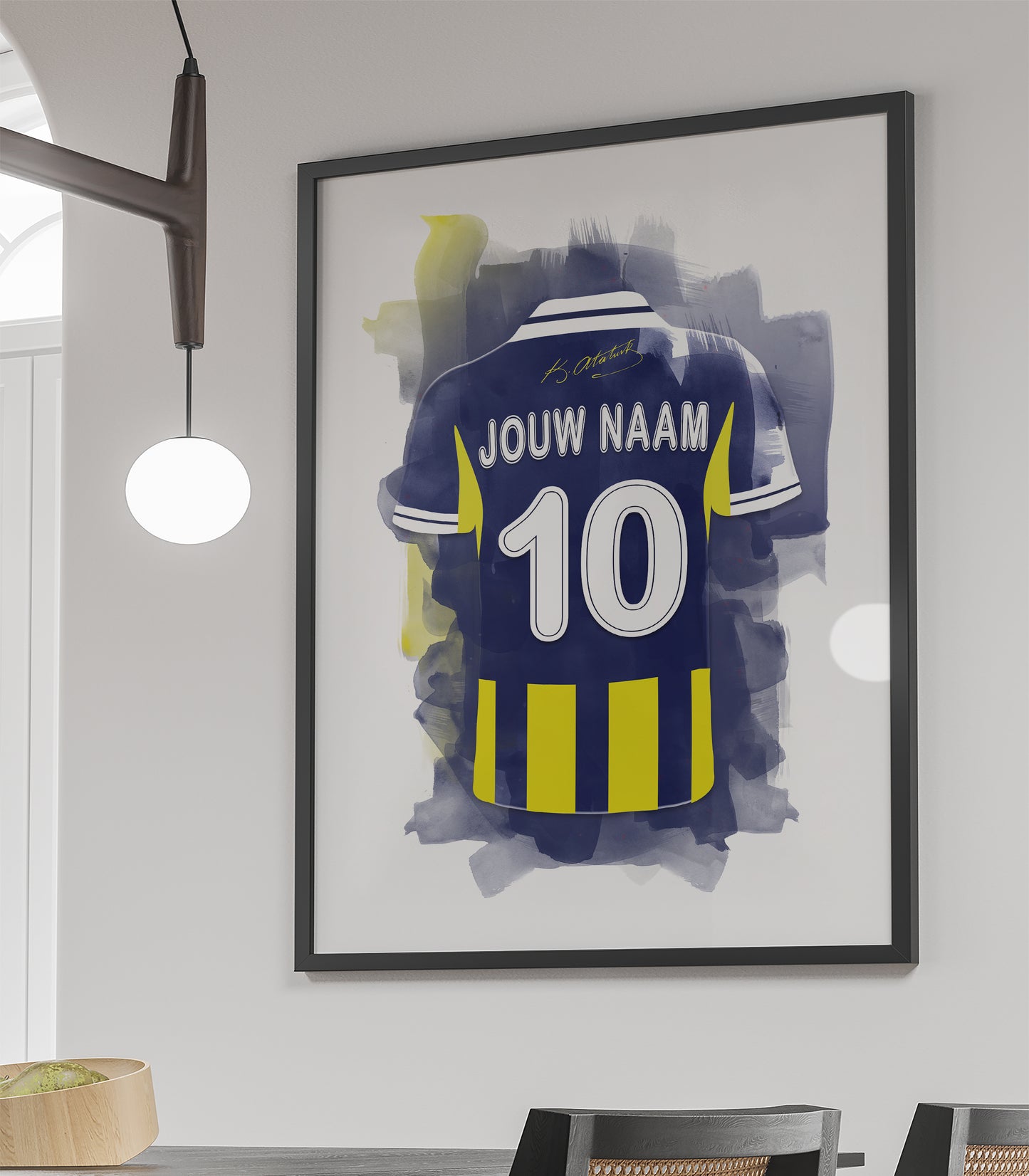 Fenerbahce wanddecoratie - Ingelijste poster - Voetbal fan cadeau