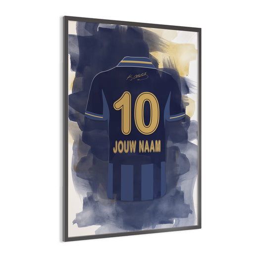 Fenerbahce SK voetbal wanddecoratie - Fenerbahce shirt 2025-2026 poster - Ingelijste poster - Fener voetbal fan kado
