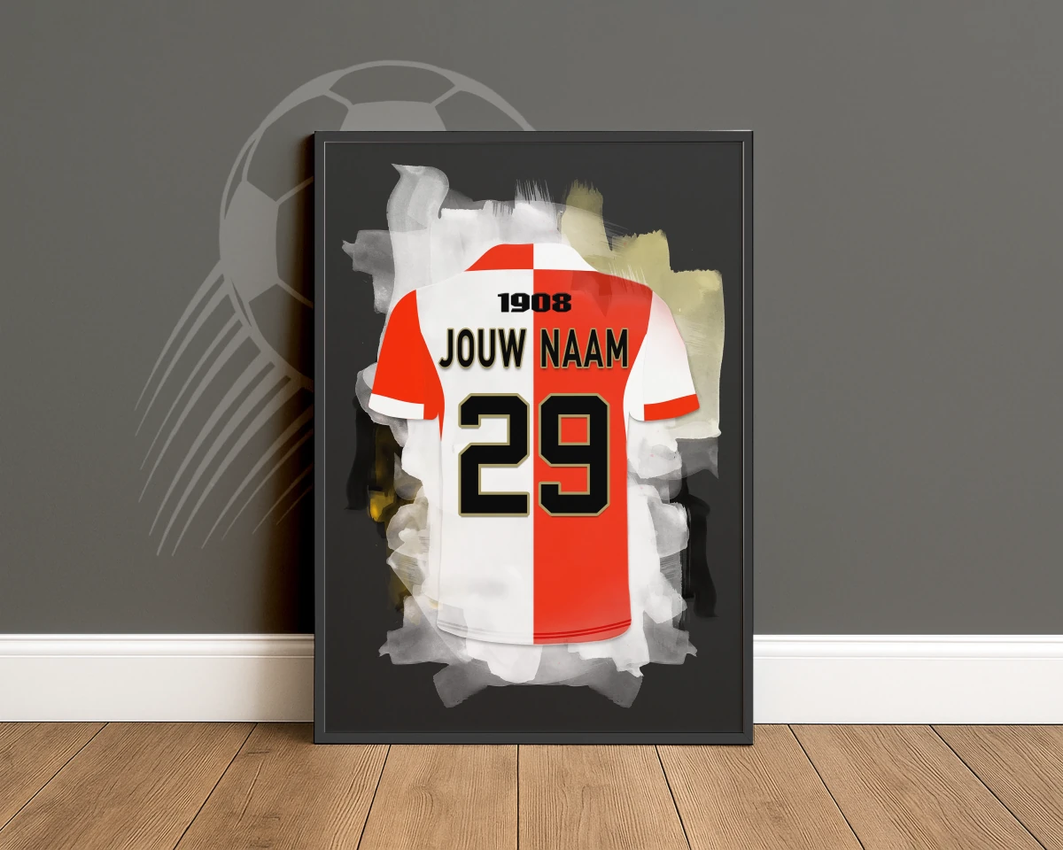 Feyenoord Voetbal Poster Met Personalisatie Jongenskamer Mancave
