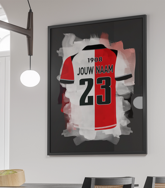 Feyenoord Voetbal Poster Met Eigen Naam Verjaardag Cadeau