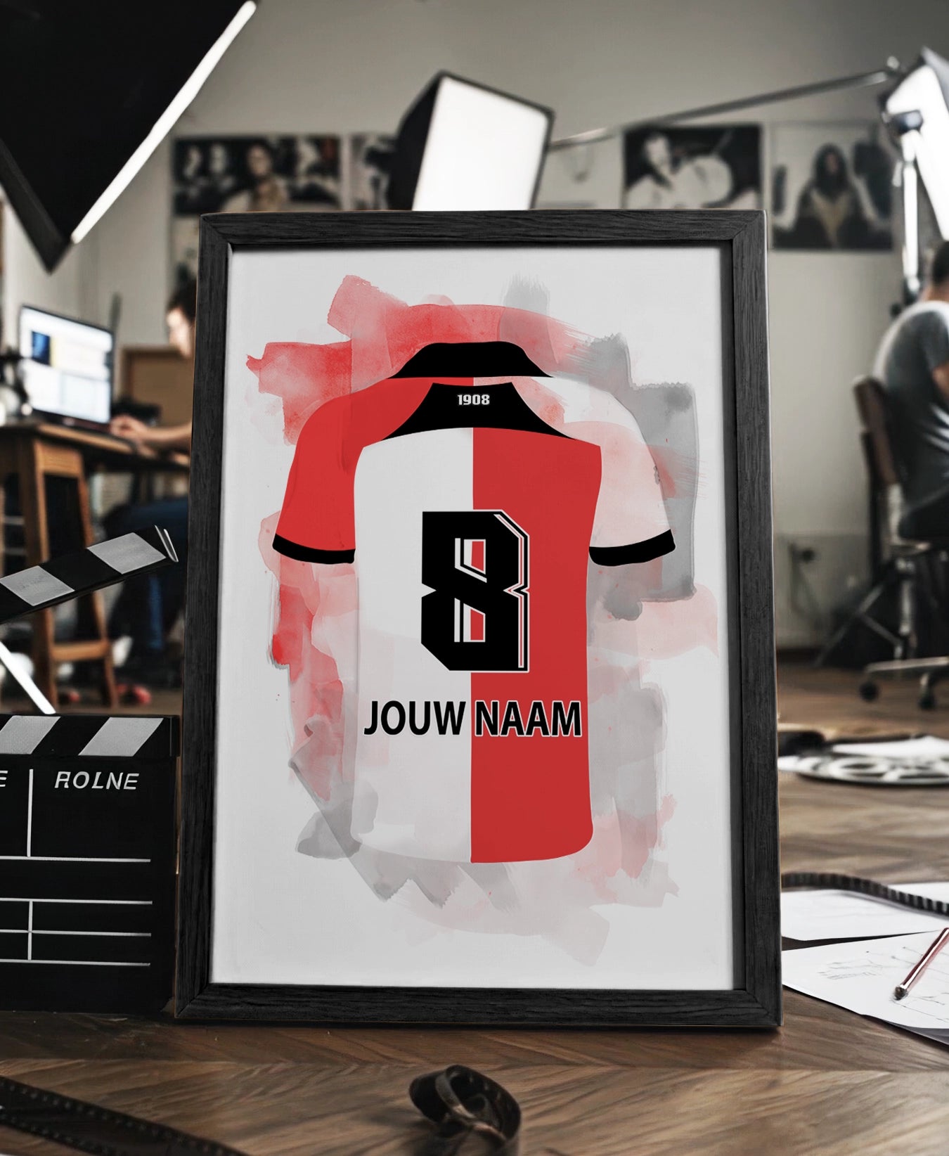 Feyenoord ingelijste poster met naam