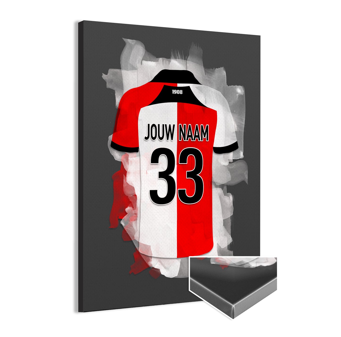 Feyenoord Rotterdam Canvas met personalisatie