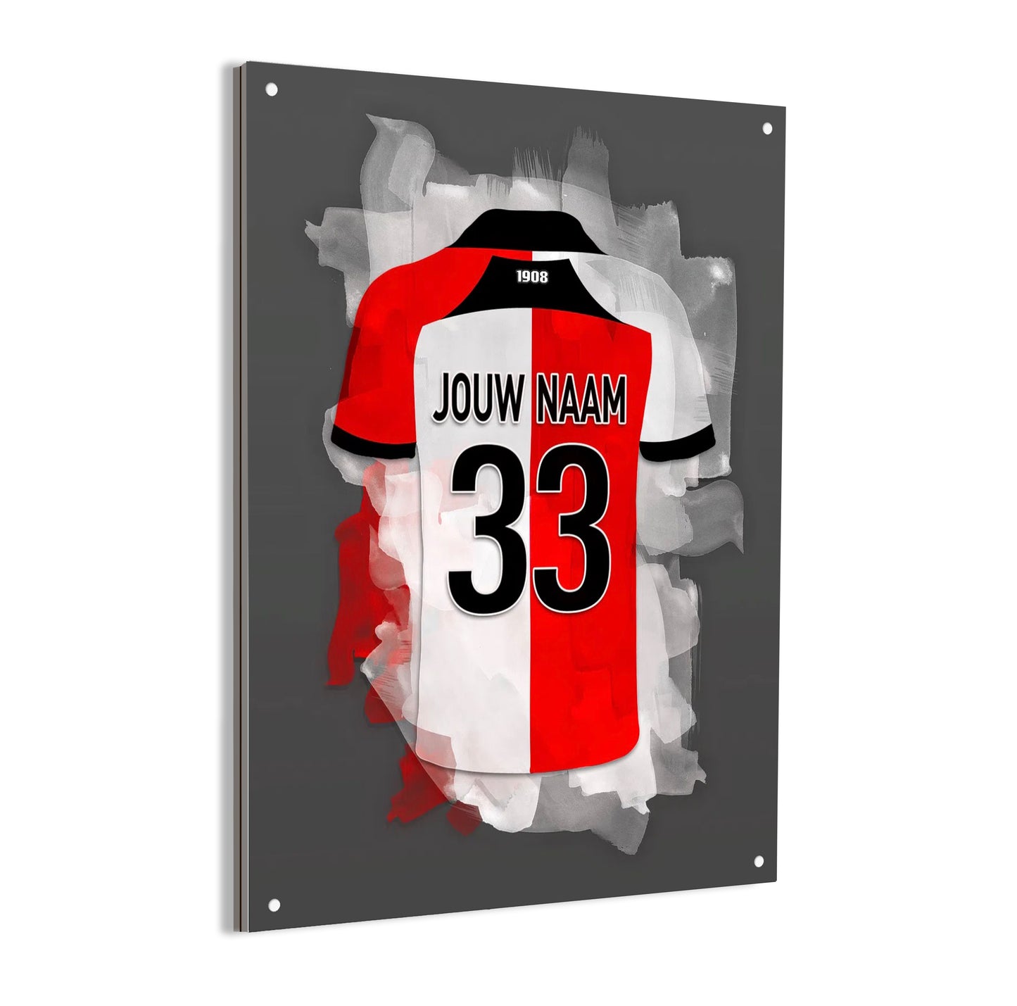 Feyenoord Rotterdam Dibond met personalisatie