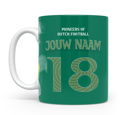 Fortuna Sittard voetbal mok met naam - Fortuna Sittard mok met personalisatie - Voetbal fan kado